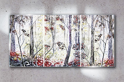 Forest fog Glass Wall Art