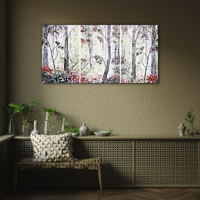 Forest fog Glass Wall Art