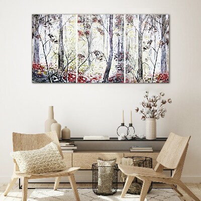 Forest fog Glass Wall Art