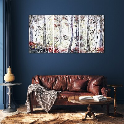 Forest fog Glass Wall Art
