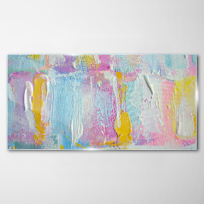Pastel emotions in abstraction Glass Wall Art