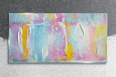 Pastel emotions in abstraction Glass Wall Art
