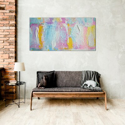 Pastel emotions in abstraction Glass Wall Art