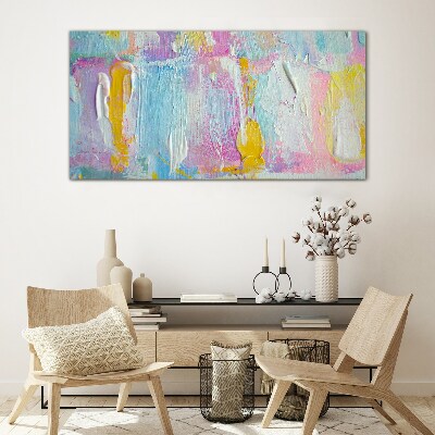 Pastel emotions in abstraction Glass Wall Art
