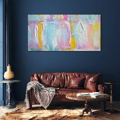 Pastel emotions in abstraction Glass Wall Art