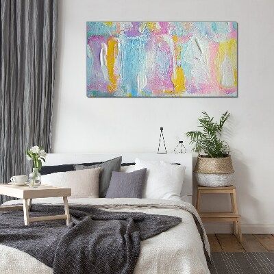 Pastel emotions in abstraction Glass Wall Art