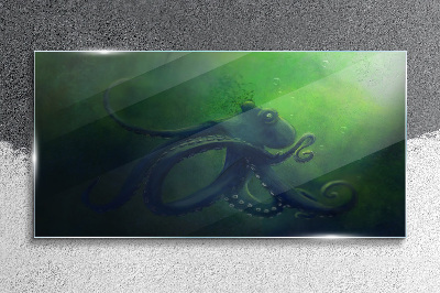 The Mysterious World of the Octopus Glass Wall Art