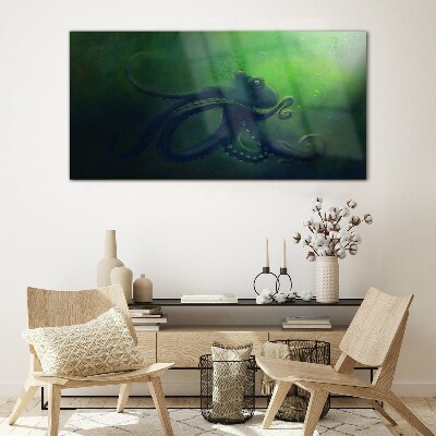 The Mysterious World of the Octopus Glass Wall Art