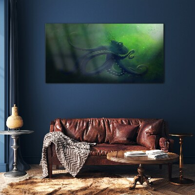 The Mysterious World of the Octopus Glass Wall Art