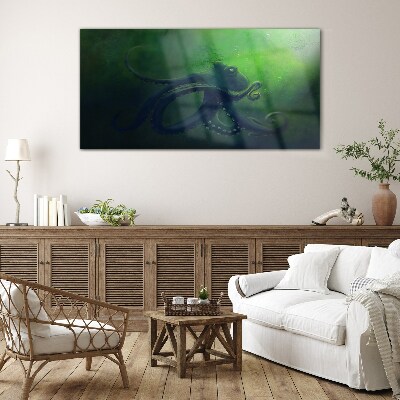 The Mysterious World of the Octopus Glass Wall Art