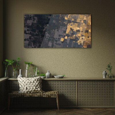 Abstract color blocks Glass Wall Art