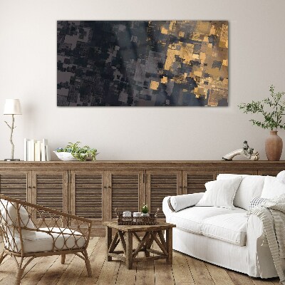Abstract color blocks Glass Wall Art