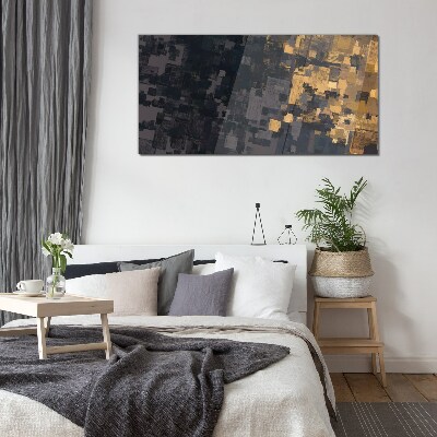Abstract color blocks Glass Wall Art