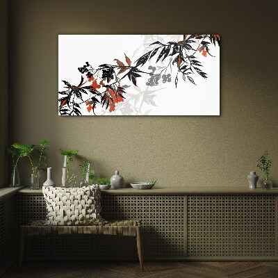An elegant plant composition Glass Wall Art