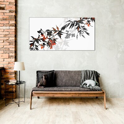An elegant plant composition Glass Wall Art