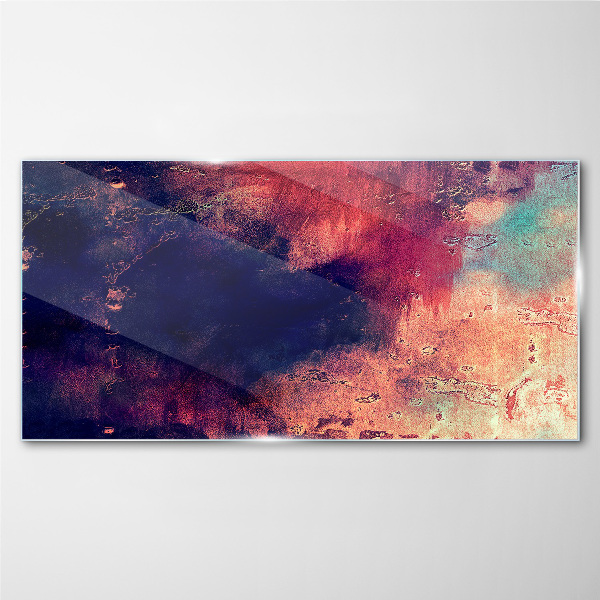 Abstract landscape of colors Glass Wall Art