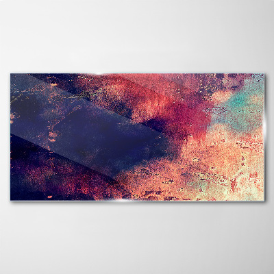 Abstract landscape of colors Glass Wall Art