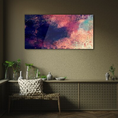 Abstract landscape of colors Glass Wall Art
