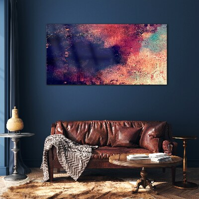 Abstract landscape of colors Glass Wall Art