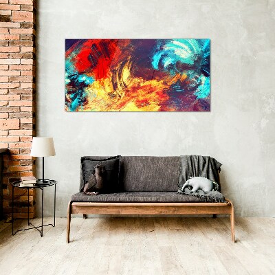 Modern abstraction Glass Wall Art