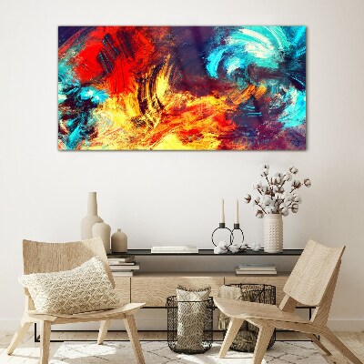 Modern abstraction Glass Wall Art