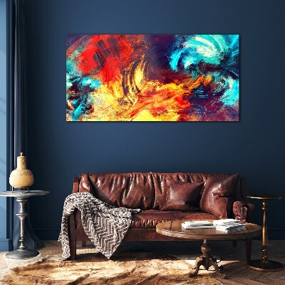 Modern abstraction Glass Wall Art