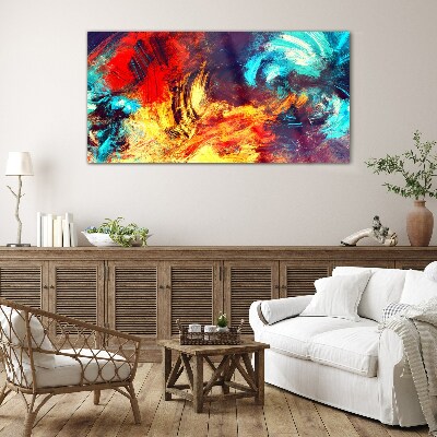 Modern abstraction Glass Wall Art