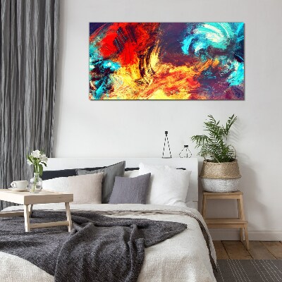 Modern abstraction Glass Wall Art