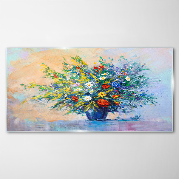 Spring bouquet of flowers Glass Wall Art