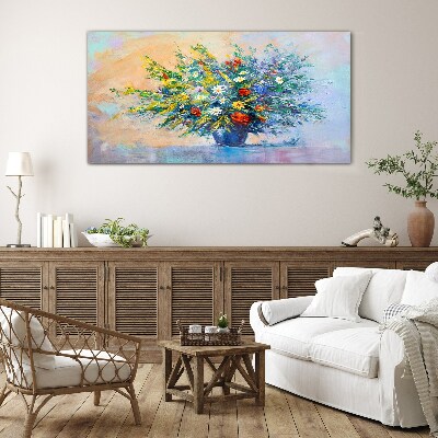 Spring bouquet of flowers Glass Wall Art