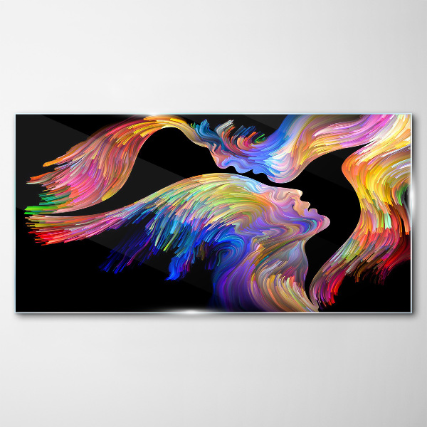 A colorful blend of souls Glass Wall Art