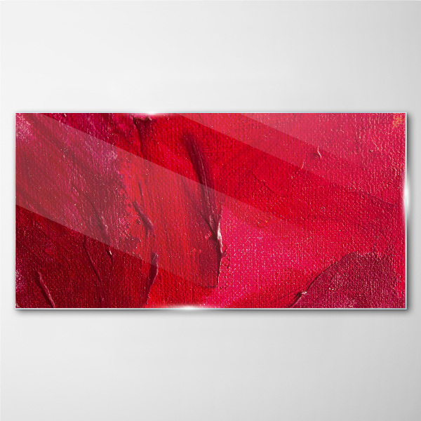 Intense Abstract Red Glass Wall Art