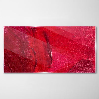 Intense Abstract Red Glass Wall Art