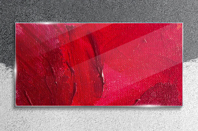 Intense Abstract Red Glass Wall Art