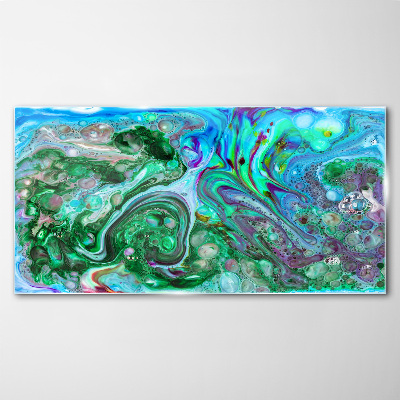 Ocean waves of colors Glass Wall Art