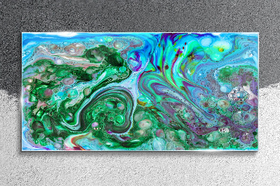 Ocean waves of colors Glass Wall Art