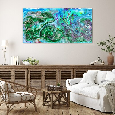Ocean waves of colors Glass Wall Art