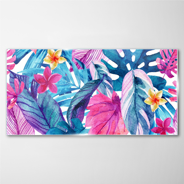 Tropical Mosaic of Colors Glass Wall Art