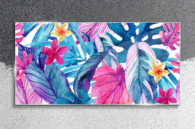 Tropical Mosaic of Colors Glass Wall Art