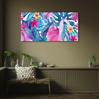 Tropical Mosaic of Colors Glass Wall Art