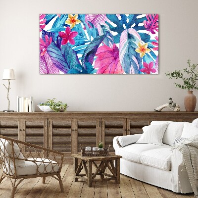 Tropical Mosaic of Colors Glass Wall Art