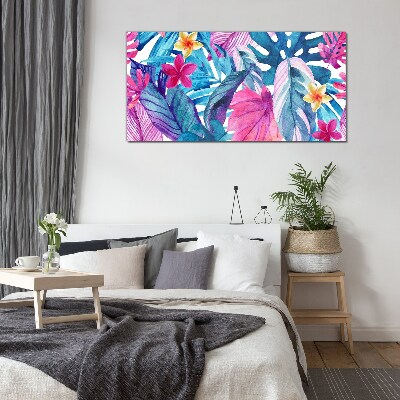 Tropical Mosaic of Colors Glass Wall Art