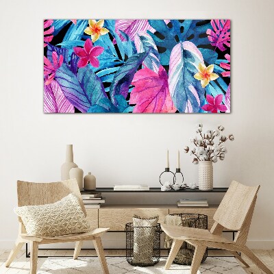 Tropical paradise Glass Wall Art