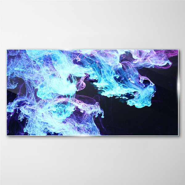 Waves of Colored Energy Glass Wall Art