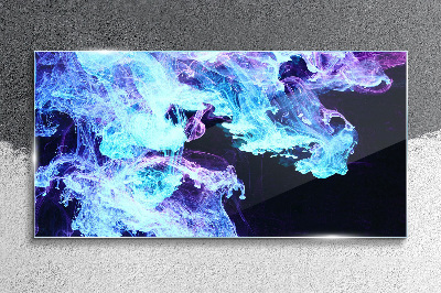 Waves of Colored Energy Glass Wall Art