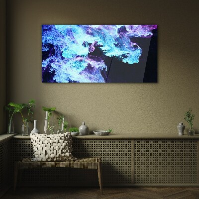 Waves of Colored Energy Glass Wall Art
