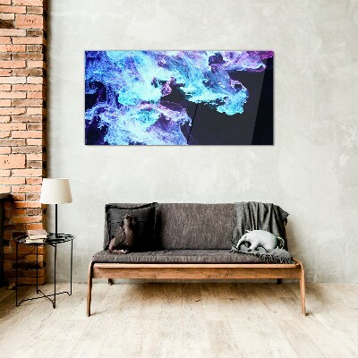 Waves of Colored Energy Glass Wall Art