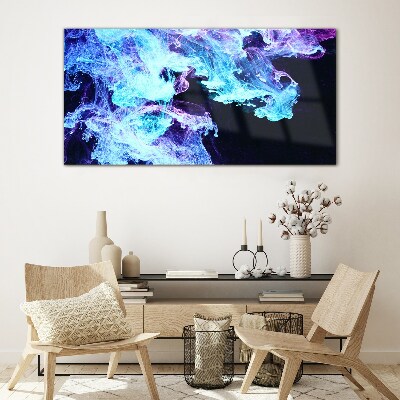 Waves of Colored Energy Glass Wall Art