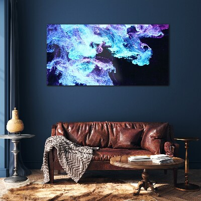 Waves of Colored Energy Glass Wall Art