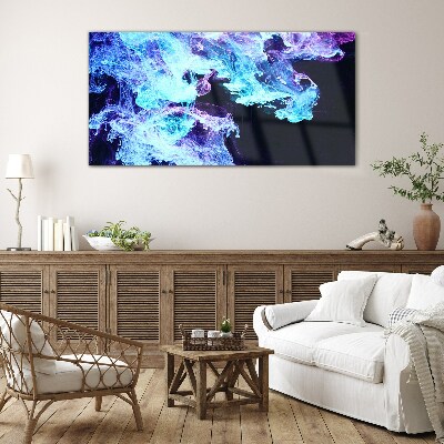 Waves of Colored Energy Glass Wall Art